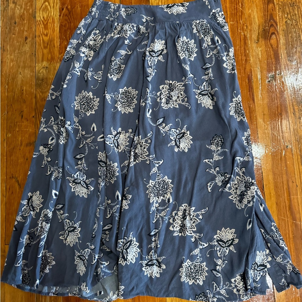 Garnet Hill Smocked-Waist Skirt Size XS